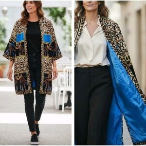Festival‎ Boho Western Kimono Top 16 NWT Jacket 3/4 Sleeve Multi Peter Nygard